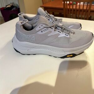Men’s new! Hoka Gray Sneakers with Black and White Accents